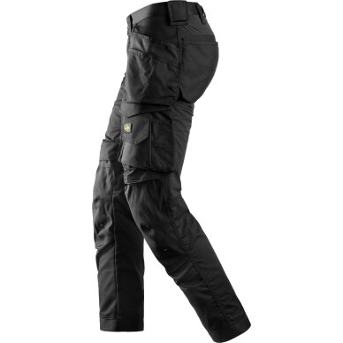 Darba bikses no elastīga auduma ar iekarināmām kabatām SNICKERS WORKWEAR AllroundWork Black 3