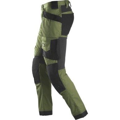 Darba bikses no elastīga auduma ar iekarināmām kabatām SNICKERS WORKWEAR AllroundWork, haki 2