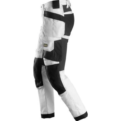 Darba bikses no elastīga auduma, ar iekarināmām kabatām SNICKERS WORKWEAR AllroundWork White 2