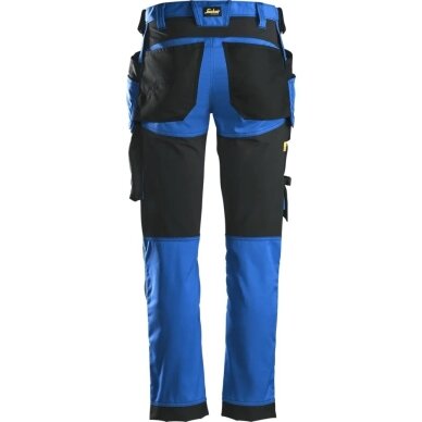 Darba bikses no elastīga auduma ar iekarināmām kabatām SNICKERS WORKWEAR AllroundWork, zilas 3