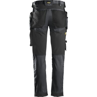 Darba bikses no elastīga auduma ar piekarināmām kabatām SNICKERS WORKWEAR AllroundWork, pelēkas 1 Darba bikses no elastīga auduma ar piekarināmām kabatām SNICKERS WORKWEAR AllroundWork, pelēkas 1