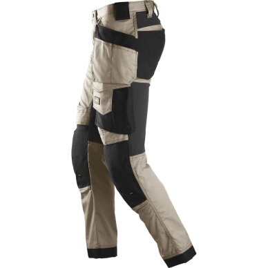 Darba bikses no elastīga auduma ar piekarināmām kabatām SNICKERS WORKWEAR AllroundWork, smiltis 2