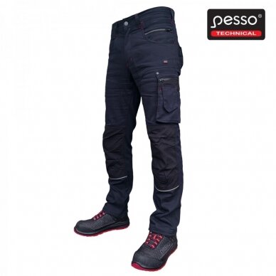Darbo kelnės PESSO KD215M stretch, mėlynos Darbo kelnės PESSO KD215M stretch, mėlynos
