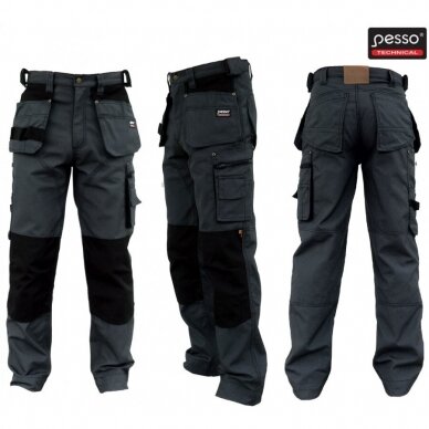 Darba bikses Pesso KDP110P, pelēkas 5 Darba bikses Pesso KDP110P, pelēkas 5