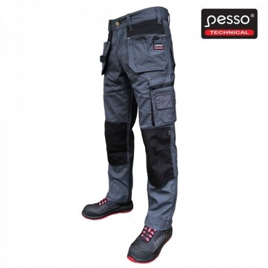 Darba bikses Pesso KDP110P, pelēkas Darba bikses Pesso KDP110P, pelēkas