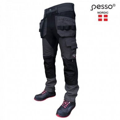 Darbo kelnės Pesso TITAN Flexpro KD125P, pilkos Darbo kelnės Pesso TITAN Flexpro KD125P, pilkos