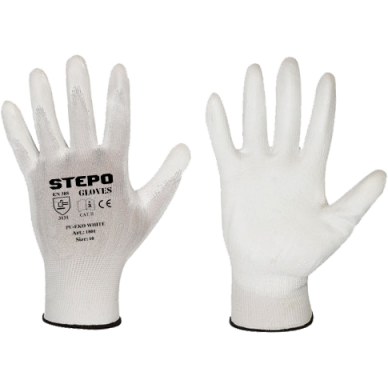 Darba cimdi STEPO PU-EKO WHITE Darba cimdi STEPO PU-EKO WHITE
