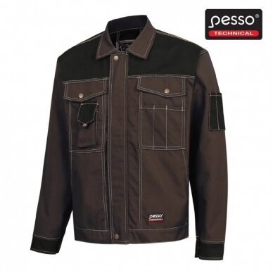 Darbo švarkas Pesso DSRD Twill, tamsiai rudas Darbo švarkas Pesso DSRD Twill, tamsiai rudas