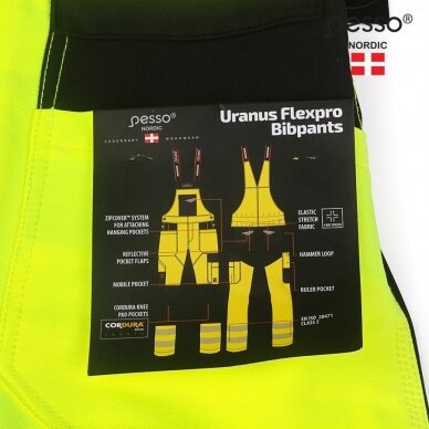 Darba kombinezons Pesso URANUS Flexpro DP135G, HI-VIS dzeltens 5