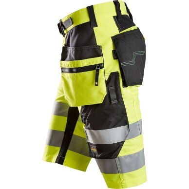 Darba šorti ar piekarināmām kabatām FlexiWork Hi-Vis SNICKERS WORKWEAR, 1. klase 3 Darba šorti ar piekarināmām kabatām FlexiWork Hi-Vis SNICKERS WORKWEAR, 1. klase 3