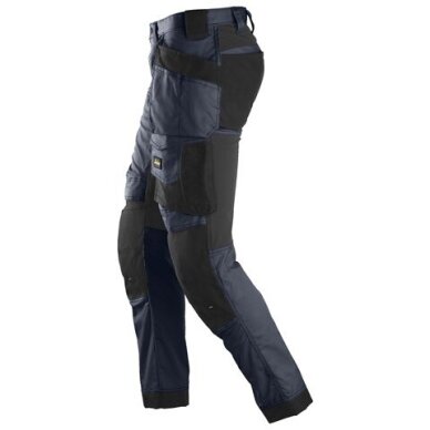 Darba bikses no elastīga auduma, ar karājamām kabatām SNICKERS WORKWEAR 6241 AllroundWork, tumši zilas 3