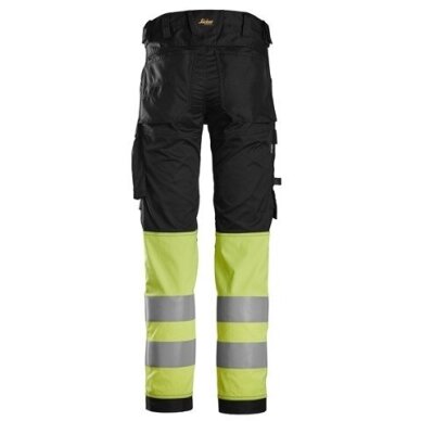 SNICKERS WORKWEAR 6334 darba bikses ar Hi-Vis aizsardzību uz kājām, 1. klase, melnas/dzeltens 1 SNICKERS WORKWEAR 6334 darba bikses ar Hi-Vis aizsardzību uz kājām, 1. klase, melnas/dzeltens 1