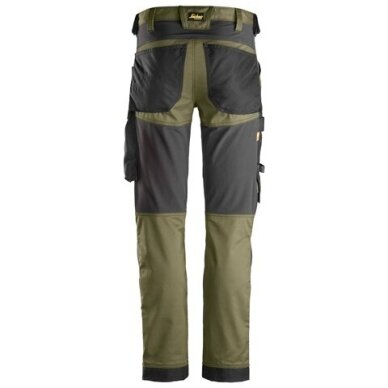 SNICKERS WORKWEAR AllroundWork 6341 elastīgas darba bikses, haki krāsā 1 SNICKERS WORKWEAR AllroundWork 6341 elastīgas darba bikses, haki krāsā 1