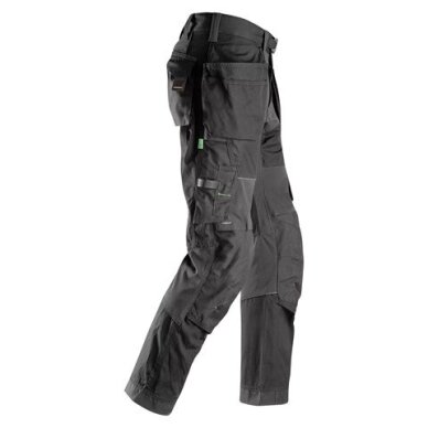 SNICKERS WORKWEAR FlexiWork 6902 darba bikses ar piekarināmām kabatām, melnas 3