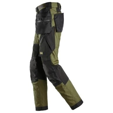 SNICKERS WORKWEAR FlexiWork 6902 darba bikses ar piekarināmām kabatām, haki krāsā 3 SNICKERS WORKWEAR FlexiWork 6902 darba bikses ar piekarināmām kabatām, haki krāsā 3