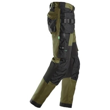 SNICKERS WORKWEAR FlexiWork 6902 darba bikses ar piekarināmām kabatām, haki krāsā 2