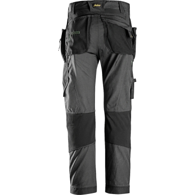 SNICKERS WORKWEAR FlexiWork 6902 darba bikses ar karājamām kabatām, tumši pelēkas 1 SNICKERS WORKWEAR FlexiWork 6902 darba bikses ar karājamām kabatām, tumši pelēkas 1