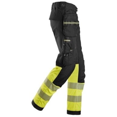 SNICKERS WORKWEAR Hi-Vis 6934 darba bikses no elastīga auduma, ar karājamām kabatām, 1. klase 3