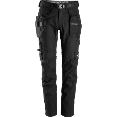 SNICKERS WORKWEAR FlexiWork 6972 darba bikses 3.0, ar noņemamām piekarināmām kabatām, melnas SNICKERS WORKWEAR FlexiWork 6972 darba bikses 3.0, ar noņemamām piekarināmām kabatām, melnas