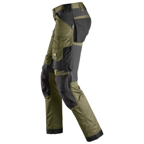 SNICKERS WORKWEAR AllroundWork 6341 elastīgas darba bikses, haki krāsā 2 SNICKERS WORKWEAR AllroundWork 6341 elastīgas darba bikses, haki krāsā 2