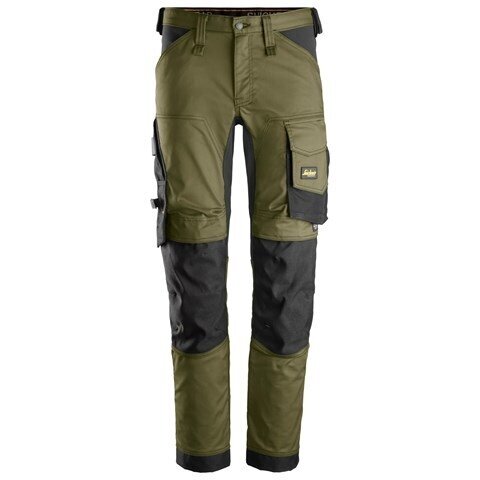 SNICKERS WORKWEAR AllroundWork 6341 elastīgas darba bikses, haki krāsā SNICKERS WORKWEAR AllroundWork 6341 elastīgas darba bikses, haki krāsā