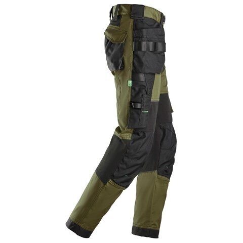 SNICKERS WORKWEAR FlexiWork 6902 darba bikses ar piekarināmām kabatām, haki krāsā 2 SNICKERS WORKWEAR FlexiWork 6902 darba bikses ar piekarināmām kabatām, haki krāsā 2