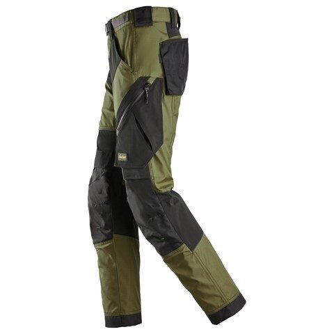 SNICKERS WORKWEAR FlexiWork 6903 darba bikses, haki 2 SNICKERS WORKWEAR FlexiWork 6903 darba bikses, haki 2