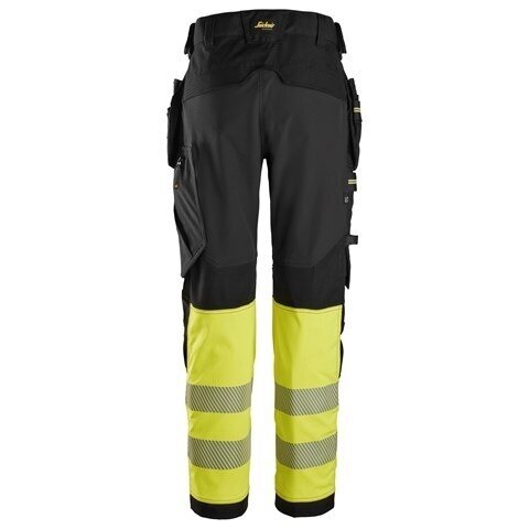 SNICKERS WORKWEAR Hi-Vis 6934 darba bikses no elastīga auduma, ar karājamām kabatām, 1. klase 1