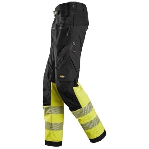 SNICKERS WORKWEAR Hi-Vis 6934 darba bikses no elastīga auduma, ar karājamām kabatām, 1. klase 2