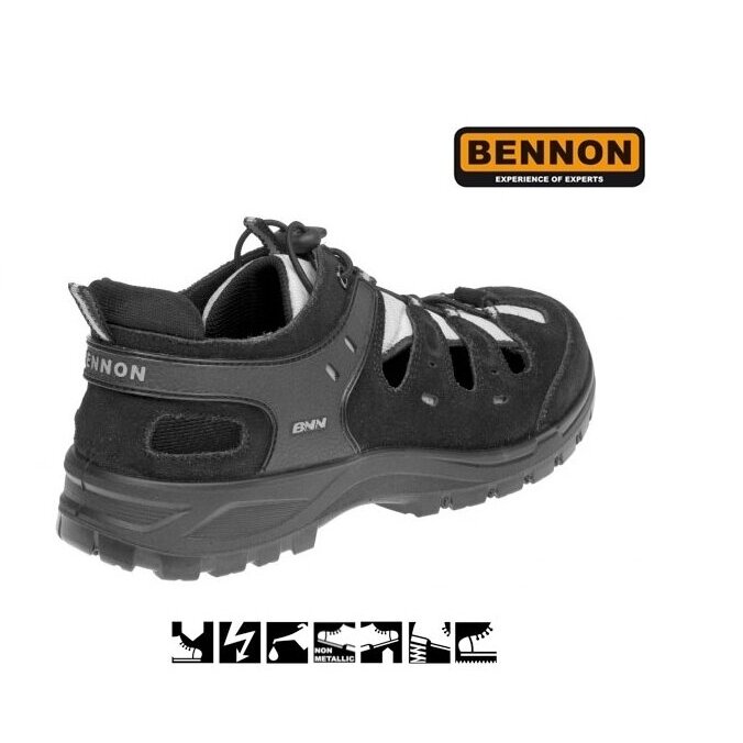 Darba sandales BENNON Bombis Lite S1P SRC, pelēkas 1 Darba sandales BENNON Bombis Lite S1P SRC, pelēkas 1