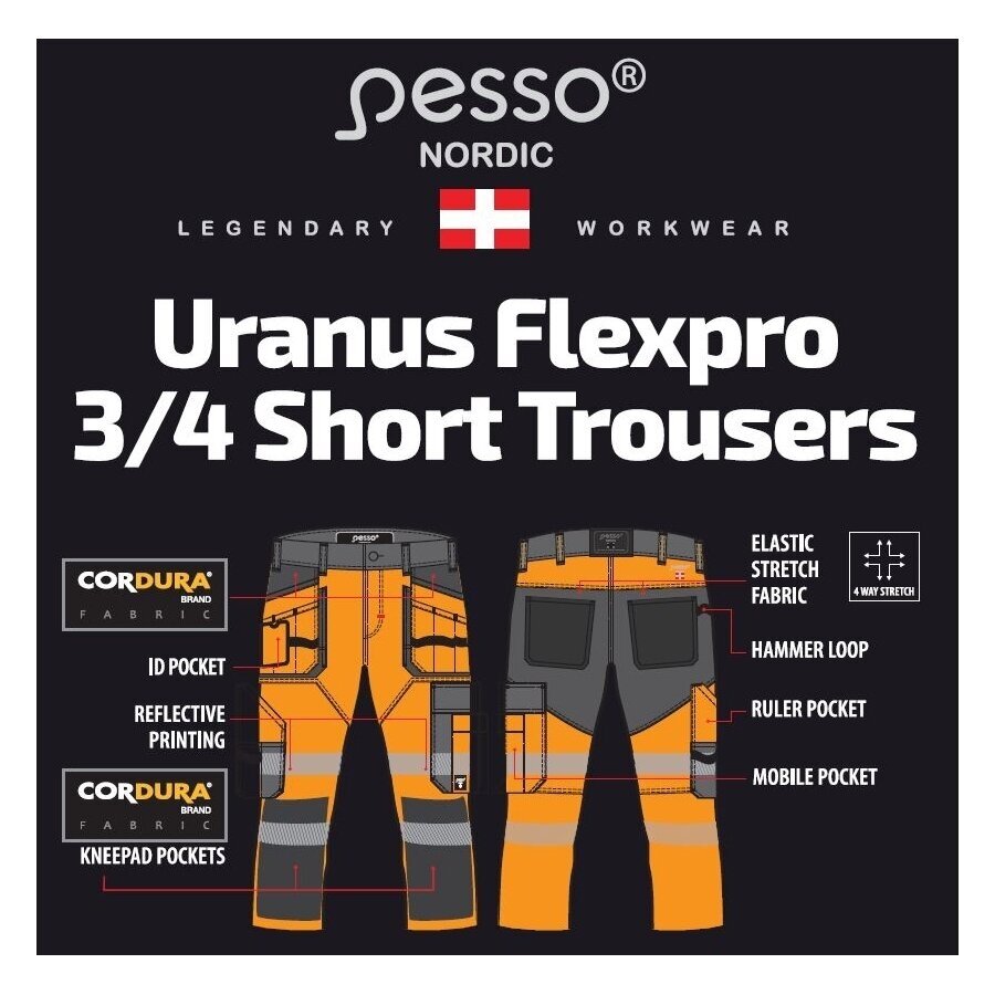 Darbo bridžai Pesso URANUS Flexpro 135, oranžiniai 2 Darbo bridžai Pesso URANUS Flexpro 135, oranžiniai 2