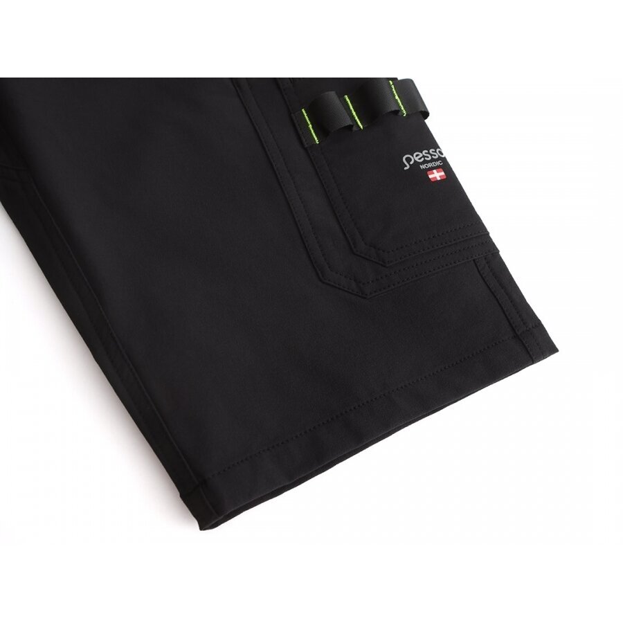 Darbo šortai Pesso Mercury Stretch KS145B iš tvirto nailoninio audinio su elastanu, juodi 4 Darbo šortai Pesso Mercury Stretch KS145B iš tvirto nailoninio audinio su elastanu, juodi 4