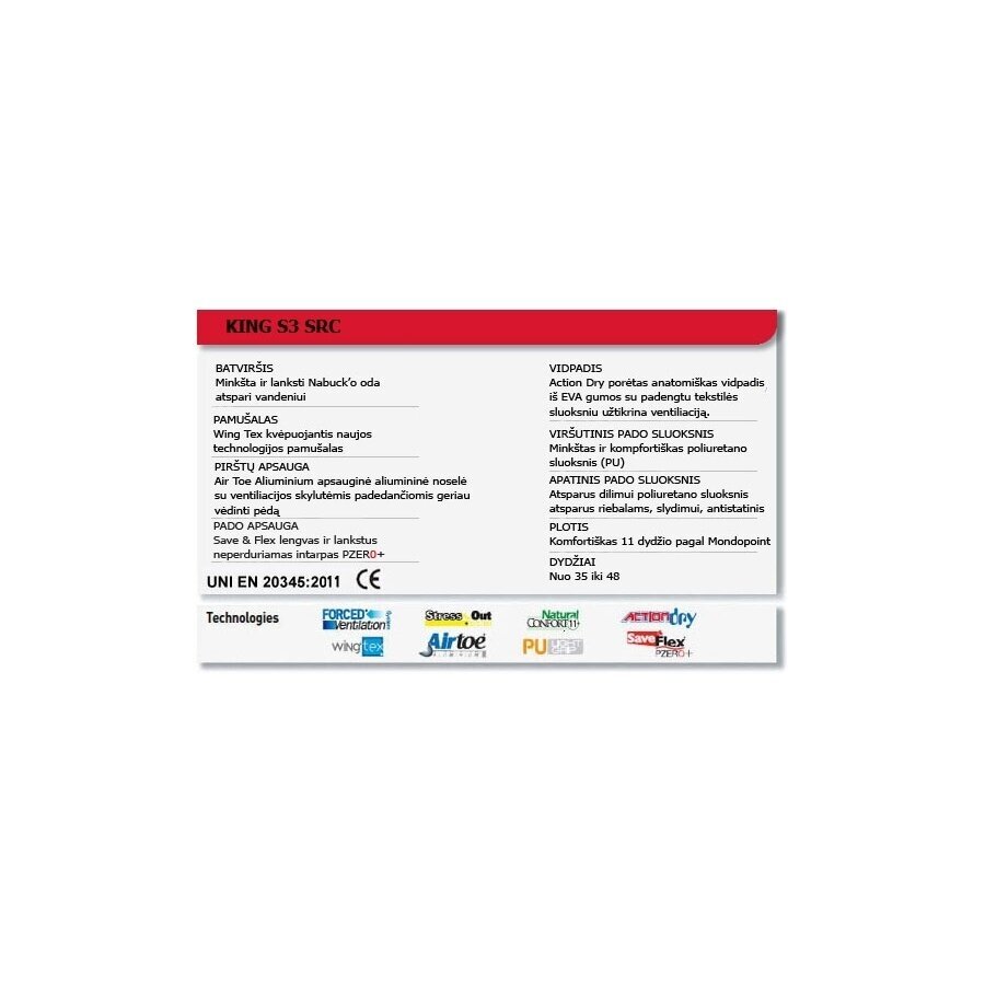 Darba zābaki U-POWER King S3 SRC 2 Darba zābaki U-POWER King S3 SRC 2