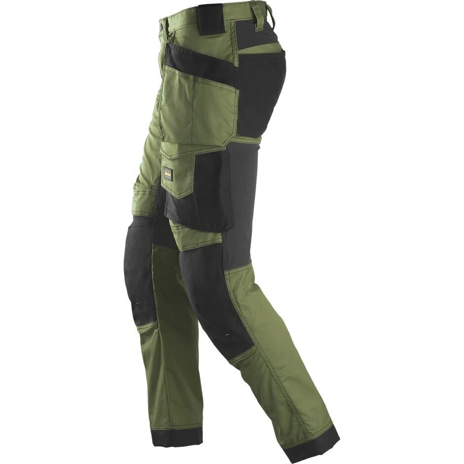 Darba bikses no elastīga auduma ar iekarināmām kabatām SNICKERS WORKWEAR AllroundWork, haki 2