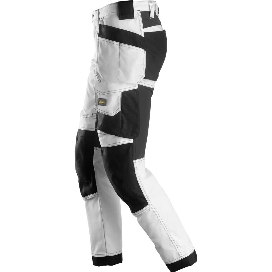 Darba bikses no elastīga auduma, ar iekarināmām kabatām SNICKERS WORKWEAR AllroundWork White 2 Darba bikses no elastīga auduma, ar iekarināmām kabatām SNICKERS WORKWEAR AllroundWork White 2