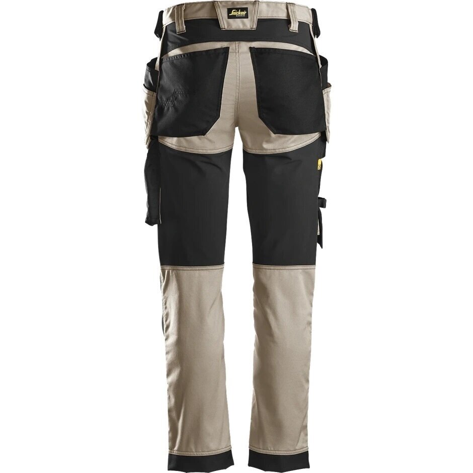 Darba bikses no elastīga auduma ar piekarināmām kabatām SNICKERS WORKWEAR AllroundWork, smiltis 1 Darba bikses no elastīga auduma ar piekarināmām kabatām SNICKERS WORKWEAR AllroundWork, smiltis 1