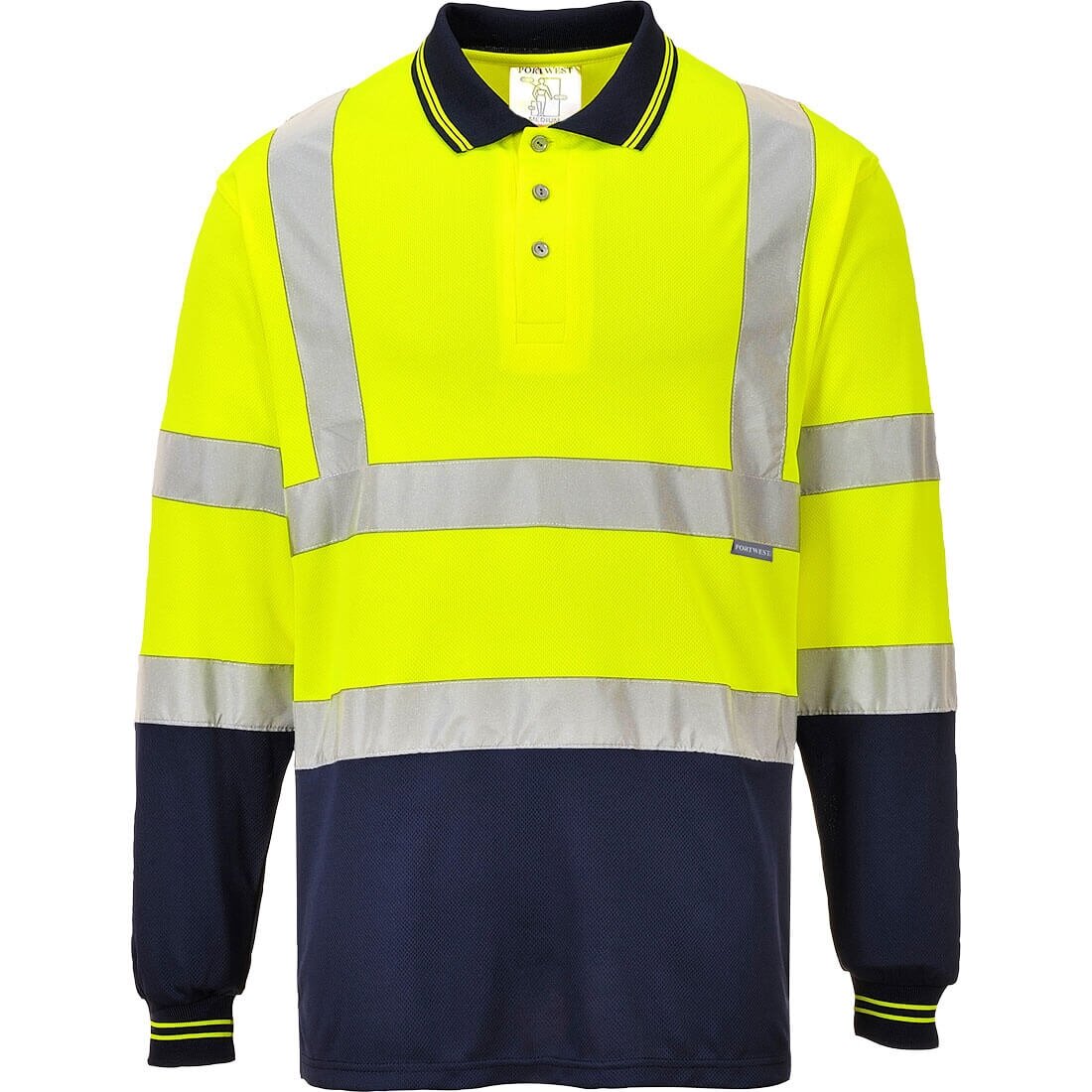Divu toņu polo krekls ar garām piedurknēm PORTWEST S279 8 Divu toņu polo krekls ar garām piedurknēm PORTWEST S279 8