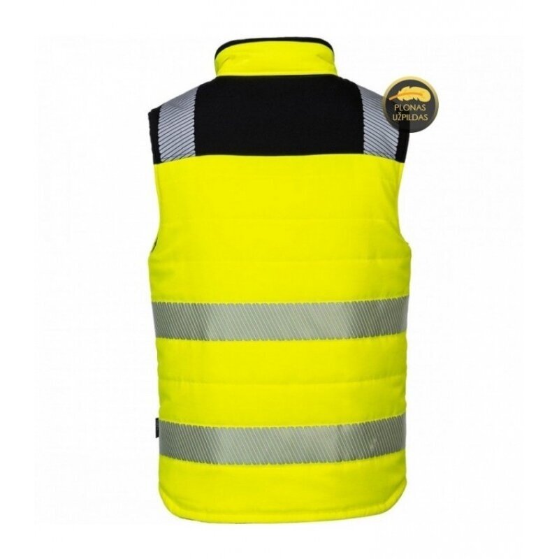 Divpusēja, izolēta Softshell veste Bosafety CANVAS Hi-Vis, 2. redzamības klase 2