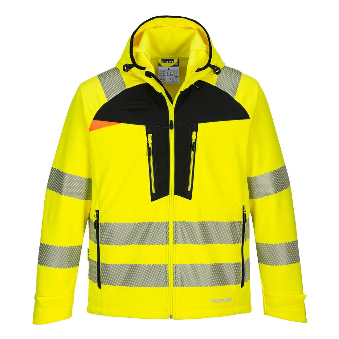 Augstas redzamības vēja un ūdensnecaurlaidīga PORTWEST DX475 Softshell jaka 15 Augstas redzamības vēja un ūdensnecaurlaidīga PORTWEST DX475 Softshell jaka 15