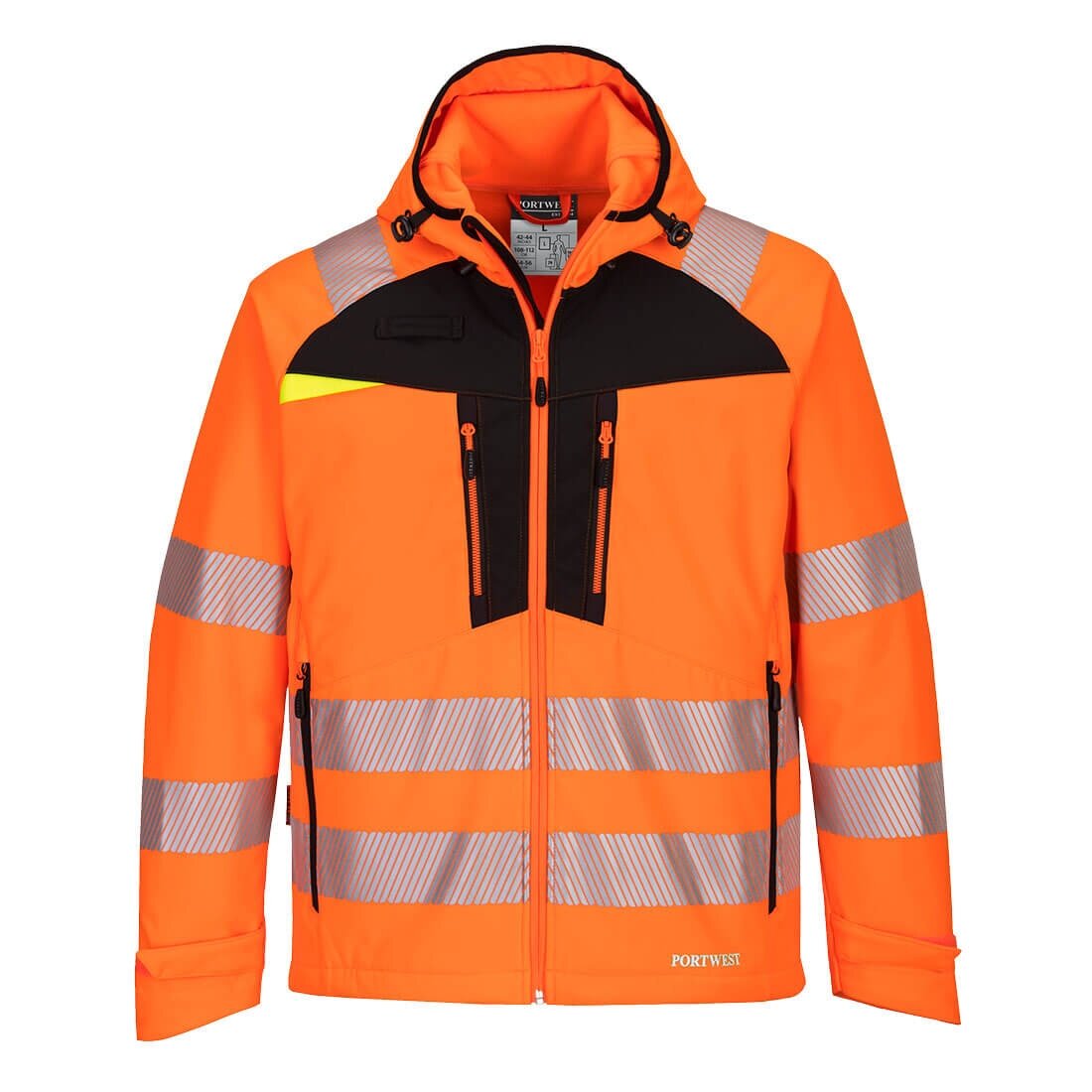 Augstas redzamības vēja un ūdensnecaurlaidīga PORTWEST DX475 Softshell jaka 12 Augstas redzamības vēja un ūdensnecaurlaidīga PORTWEST DX475 Softshell jaka 12