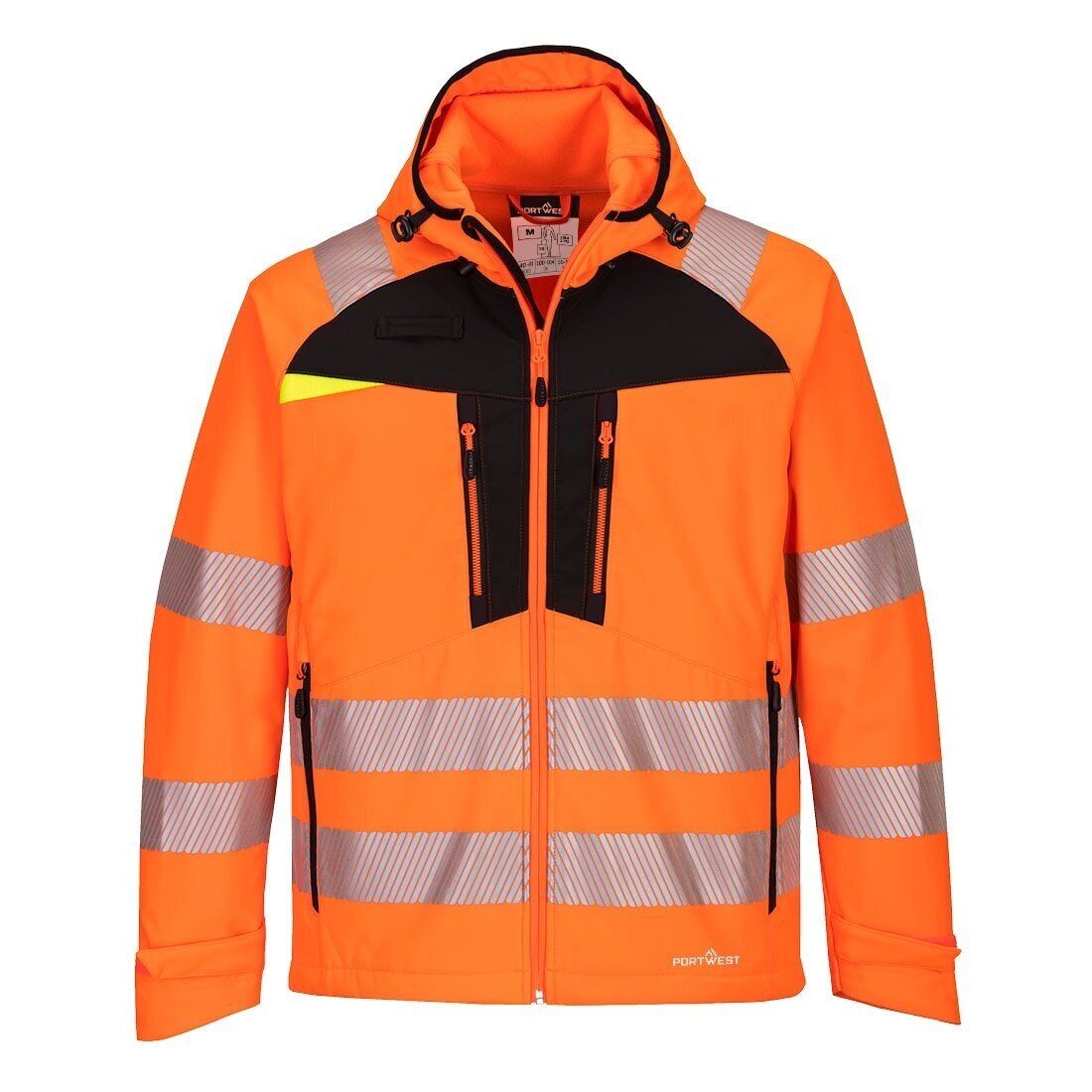 Augstas redzamības vēja un ūdensnecaurlaidīga PORTWEST DX475 Softshell jaka 4 Augstas redzamības vēja un ūdensnecaurlaidīga PORTWEST DX475 Softshell jaka 4