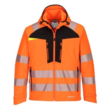 Augstas redzamības vēja un ūdensnecaurlaidīga PORTWEST DX475 Softshell jaka