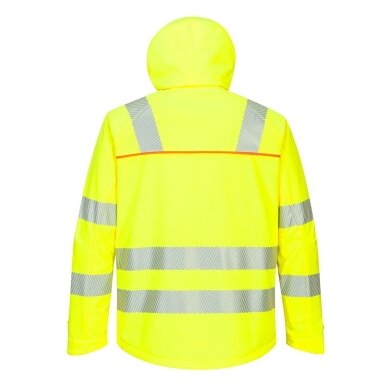 Augstas redzamības vēja un ūdensnecaurlaidīga PORTWEST DX475 Softshell jaka 3