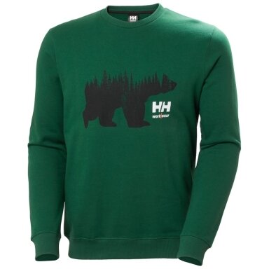 Džemperis HELLY HANSEN Graphic Sweatshirt, žalias Džemperis HELLY HANSEN Graphic Sweatshirt, žalias