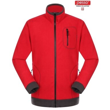Džemperis Pesso FMR Fleece, sarkans