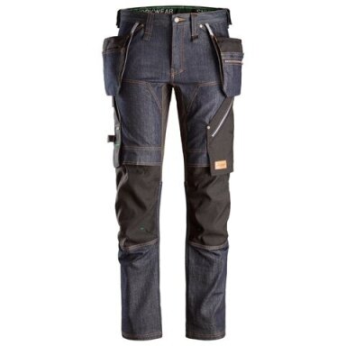 SNICKERS WORKWEAR FlexiWork 6955 džinsu darba bikses ar karājamām kabatām