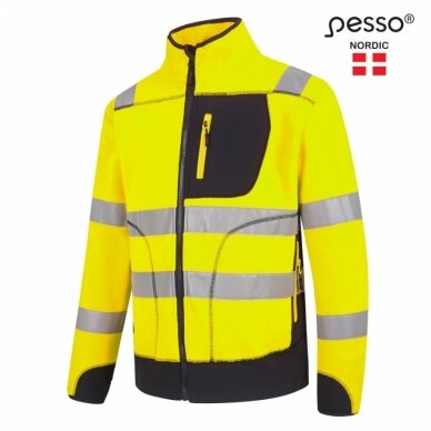 Džemperis Fleece Pesso FL02G dzeltens/zils 2