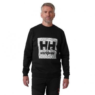 Džemperis HELLY HANSEN Grafiskais džemperis, melns 2 Džemperis HELLY HANSEN Grafiskais džemperis, melns 2