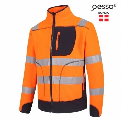 Džemperis Pesso FL02OR Flīsa oranža, zila 1