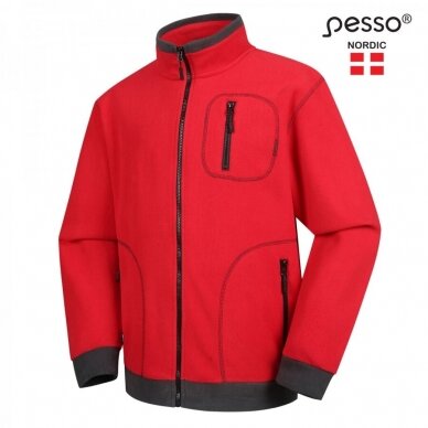Megztinis Pesso FMR Fleece, raudonas 1 Megztinis Pesso FMR Fleece, raudonas 1